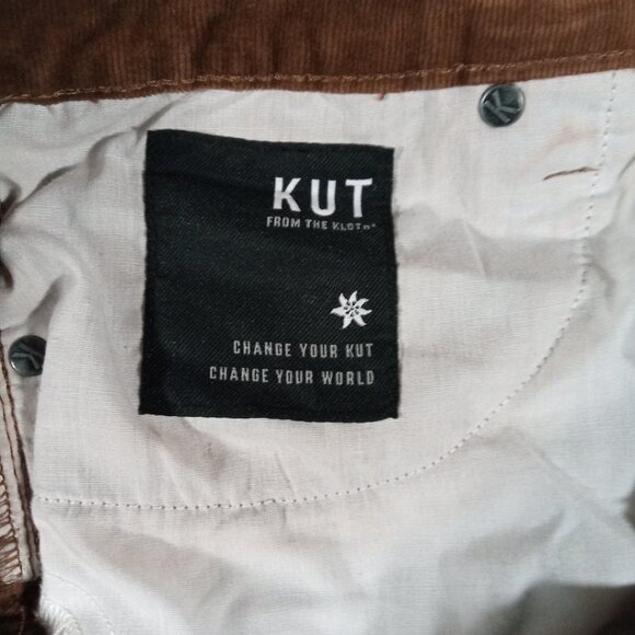 Kut From the Kloth Corduroy Pant Women 34x29, Tag 12 Mia Toothpick Skinny Brown - Picture 11 of 13